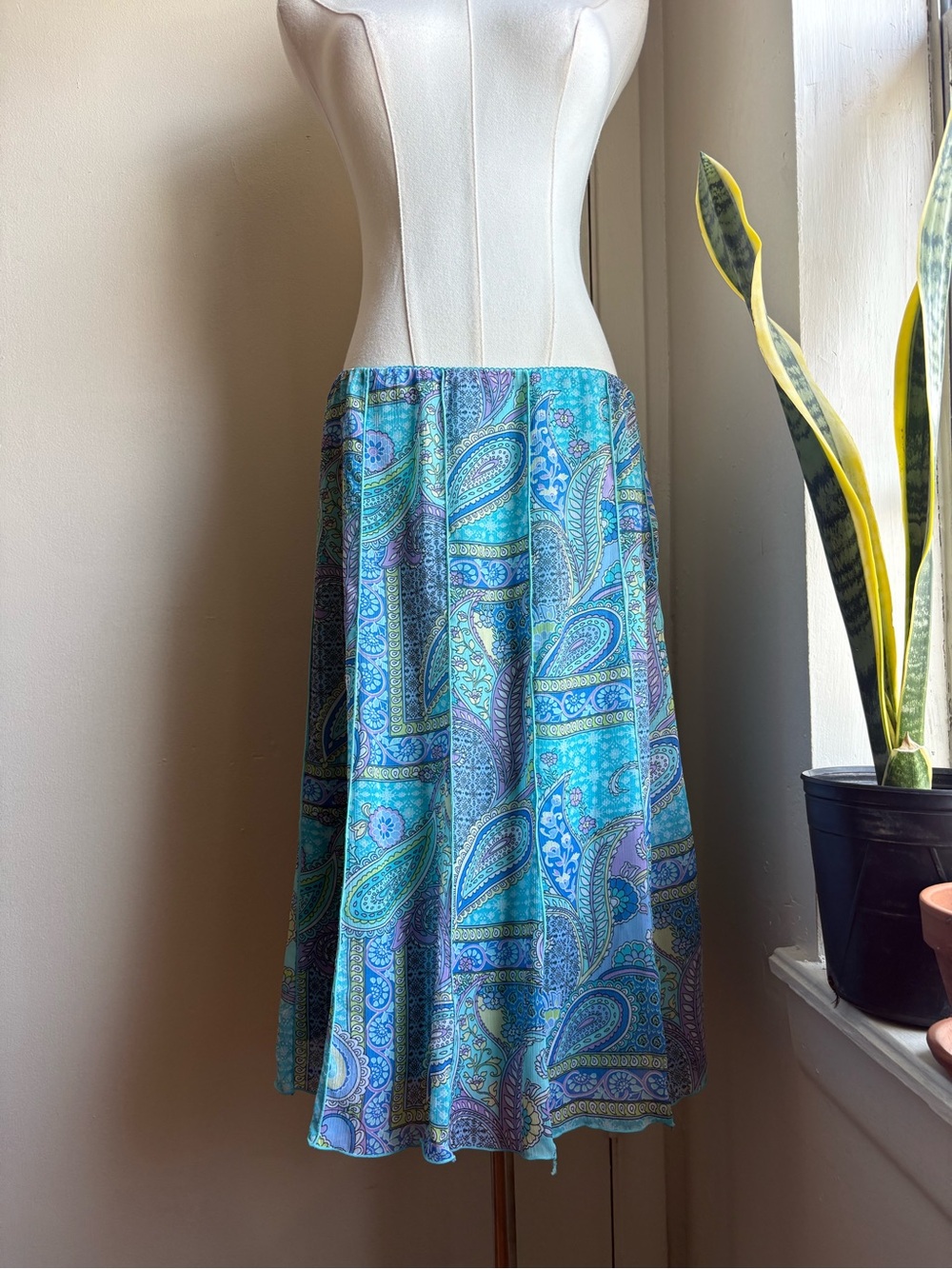 notations paisley floral midi skirt